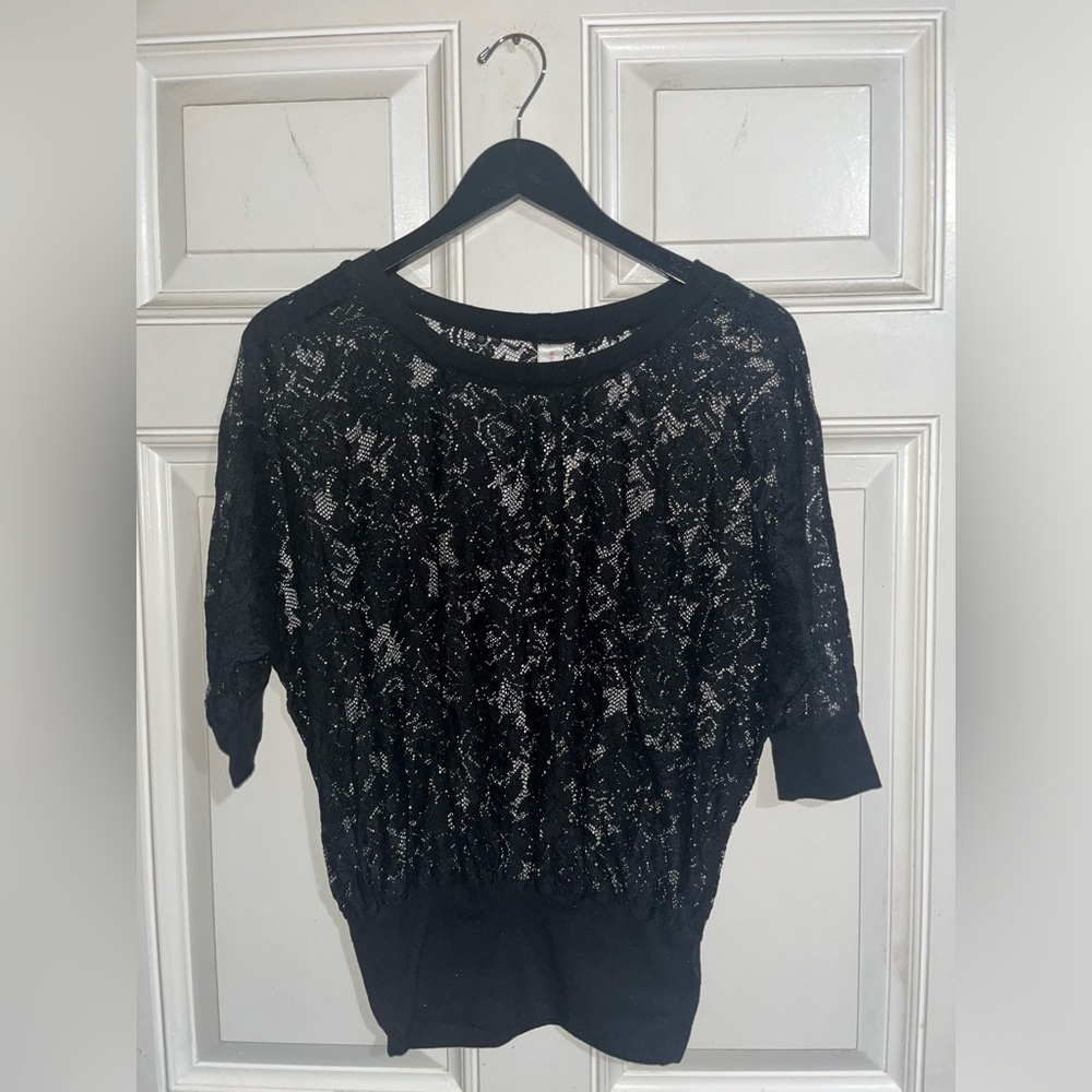 Y2K style lace blouse